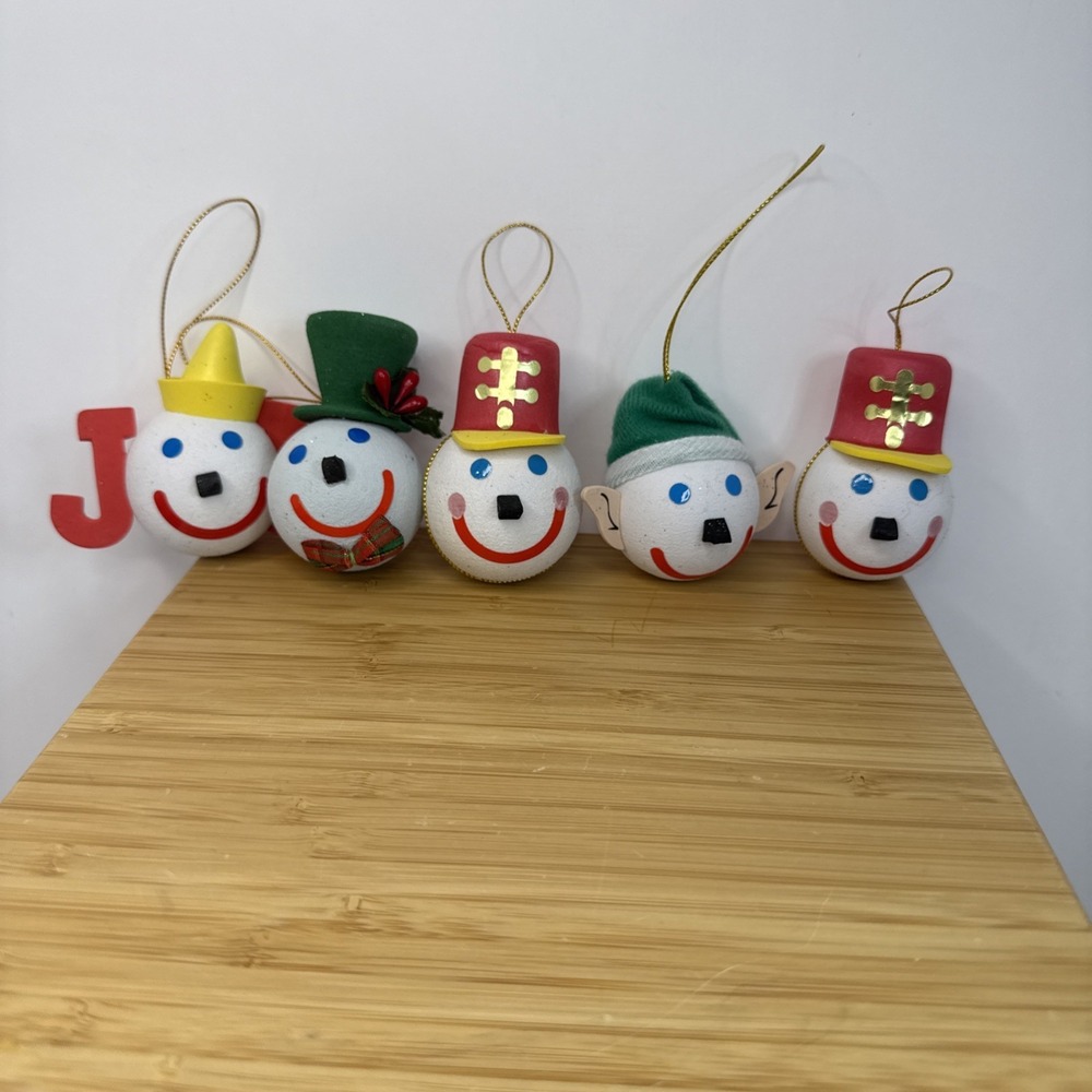ORIGINAL Jack In The Box Antenna Ball Toppers Christmas Ornaments Lot‎ 5